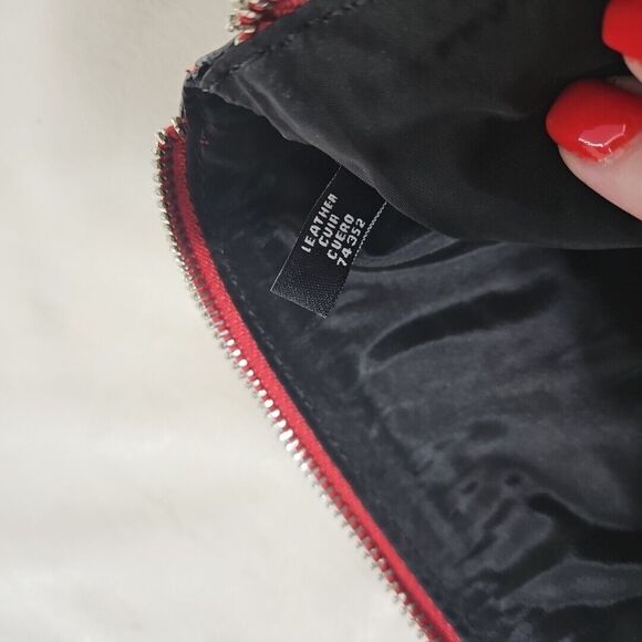 Andrew Marc /Marc New York Genuine Pebbled Leather Red Wristlet GUC no strap - Picture 9 of 10